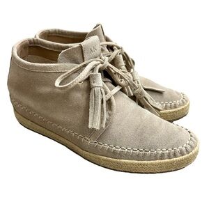 Michael Michael Kors Kendrick tan suede wedge desert booties moccasin chukka 10